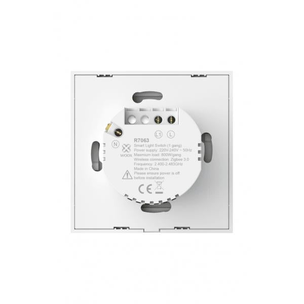 Woox r7063 interrupteur mural intelligent, wifi 2.4ghz, schuko, <= 800w, 10-30m, blanc