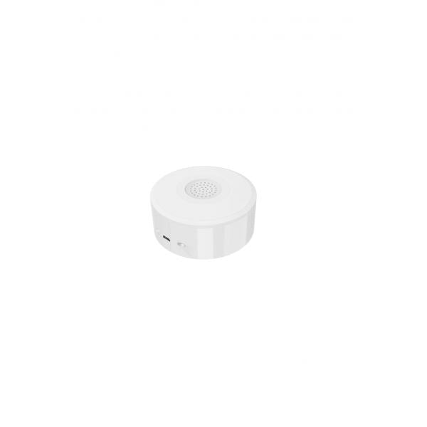 Sirène intérieure intelligente Woox r7051, wifi 2,4 ghz, zigbee 3.0, 30m, blanche