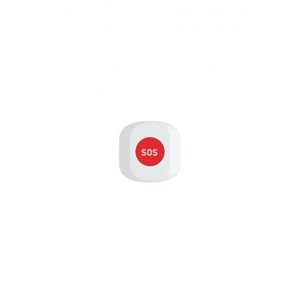 Woox r7052 bouton sos intelligent, wifi 2,4 ghz, zigbee 3.0, amazon alexa google assistant, 30m, blanc