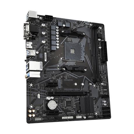 Gigabyte a520m s2h, matx, amd, am4, a520, ryzen 3 3e génération, 64 go, 2x dimm ddr4, 5000 mhz, usb3.1, m.2