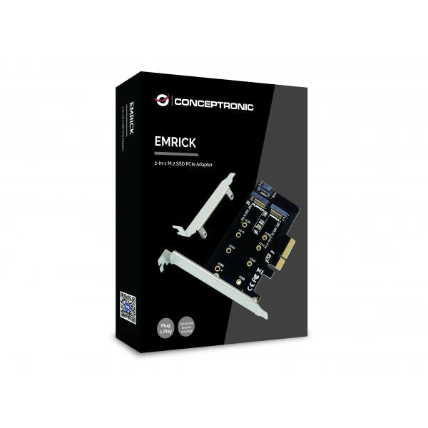 Adaptateur Conceptronic emrick05b m.2 nvme ssd, pcie 3.0, m.2, passif, chine, 32 gbit s