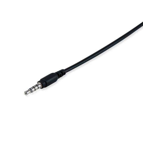 Equip 245302 casque de chat, 3,5 mm, arceau, appels musique, binaural, rotatif, noir