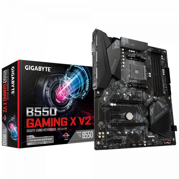 Gigabyte b550 gaming x v2, atx, amd ryzen, am4, 4x ddr4, 3200 mhz, m.2, 100 gbe, tr/min