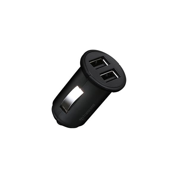 Transcend TS-DPL3 Chargeur de voiture double USB pour DrivePro, câble 8 m 4 m, USB Type A vers Micro B