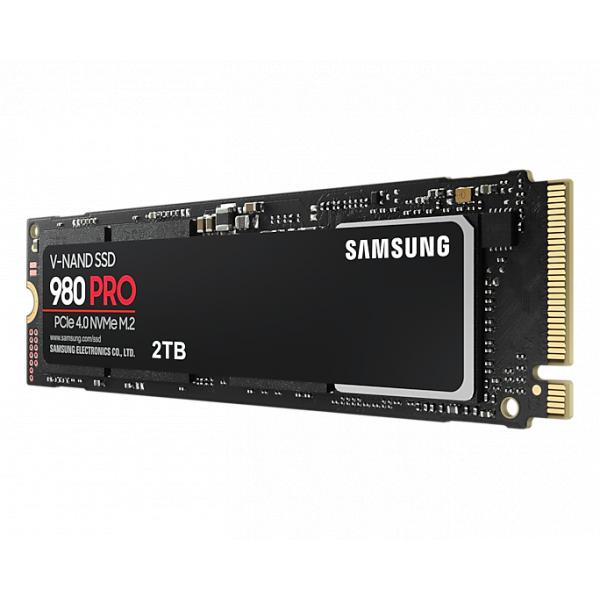 Samsung mz-v8p2t0bw 980 pro ssd, 2000 go, m.2 nvme, pcie 4.0, 7000 5100 mo s, 100 000 iops
