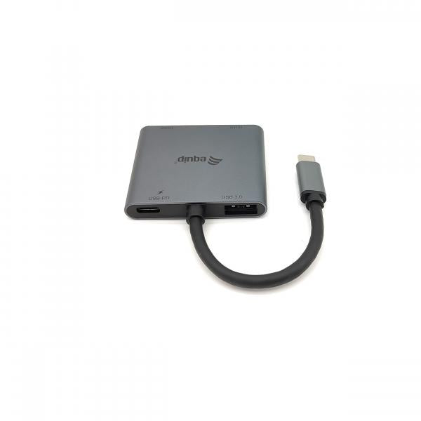 Equip 133484 USB-C 4 en 1 double adaptateur HDMI