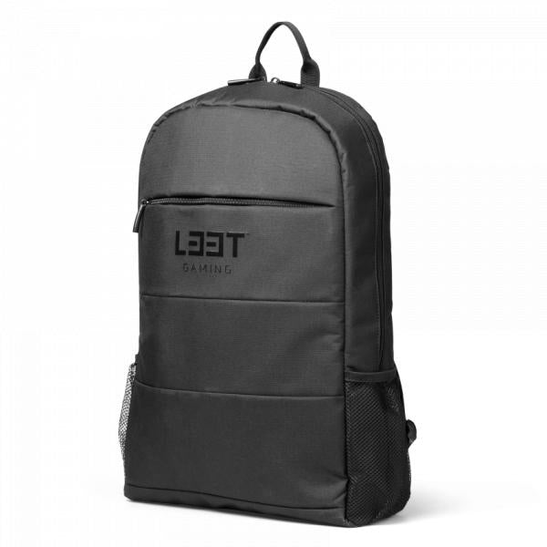 Sac à dos de jeu L33t Gaming 160380 en nylon fin noir. convient aux appareils de 15,6 pouces