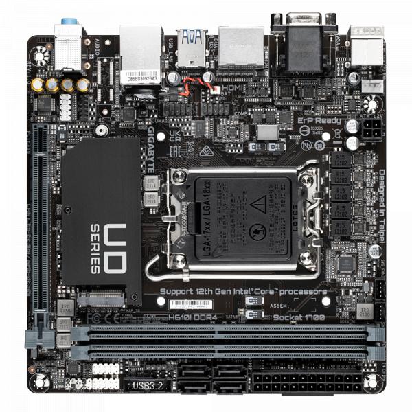 Gigabyte h610i ddr4 h610i ddr4, mini-itx, intel, lga 1700, ddr4 dimm, 64 go, m.2, tr/min, gblan