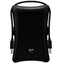 Silicon power sp020tbphda30s3a armor a30 disque dur portable, 1 to, usb3.2 gen 1, anti-choc, noir, mil-std