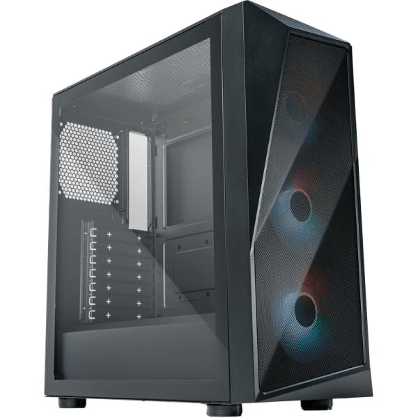 Cooler master cp520-kgnn-s00 cmp 520 avec ventilateurs 3argb, atx, tour midi, fenêtre, 3x 120mm rgb