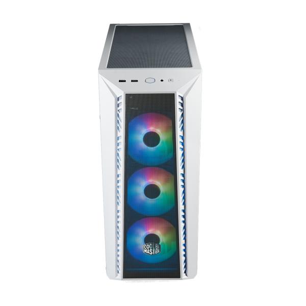 Cooler master mb520-wgnn-s00 masterbox 520 mesh blanc, atx, midi, fenêtre transparente bord à bord