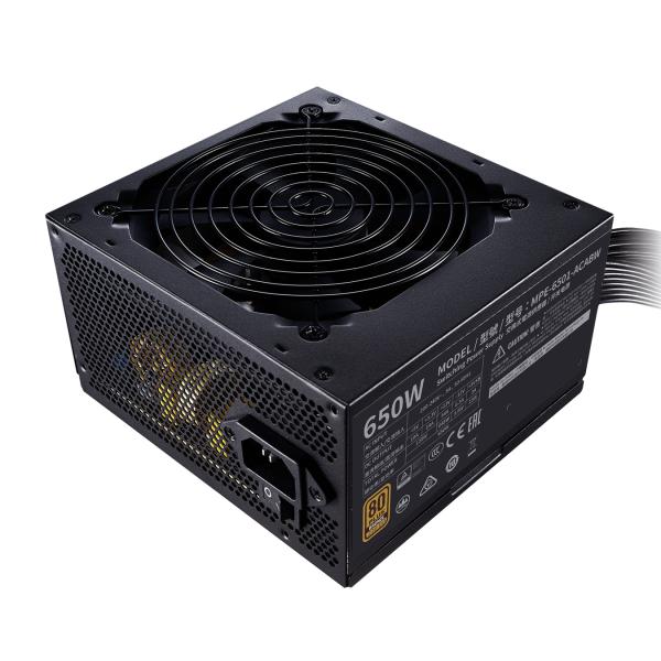 Cooler master mpe-6501-acabw-beu mwe 650 bronze v2, atx, 650 w, dc-to-dc + llc, 88%, 120mm, noir
