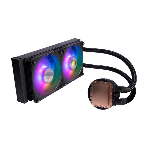 Cooler master mly-d24m-a23pz-r1 pl240 flux, radiateur 240mm, 120mm x2, 0-2300 tr/min ± 10%, led rgb