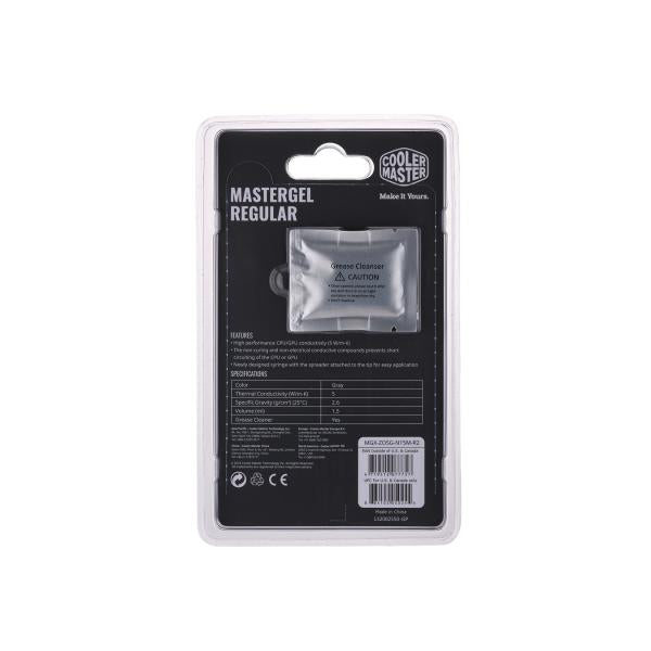 Cooler master mgx-zosg-n15m-r2 mastergel régulier, 1.5ml, 5 w m-k, gris