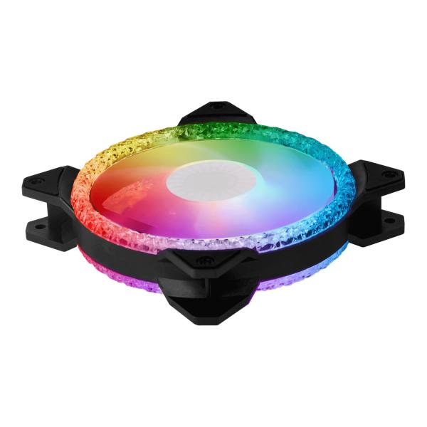 Cooler master mfy-b2dn-20npa-r1 mf120 prismatique, 3 broches argb, 120mm, 650-2000 tr/min, 8-27 dba