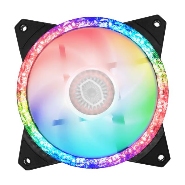 Cooler master mfy-b2dn-20npa-r1 mf120 prismatique, 3 broches argb, 120mm, 650-2000 tr/min, 8-27 dba