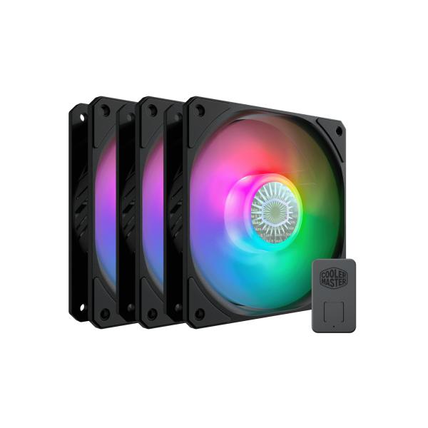 Cooler master mfx-b2dn-183pa-r1 faucilleflow 120 argb 3 en 1, 3x 120mm, 650-1800 tr/min, 8 - 27 dBA