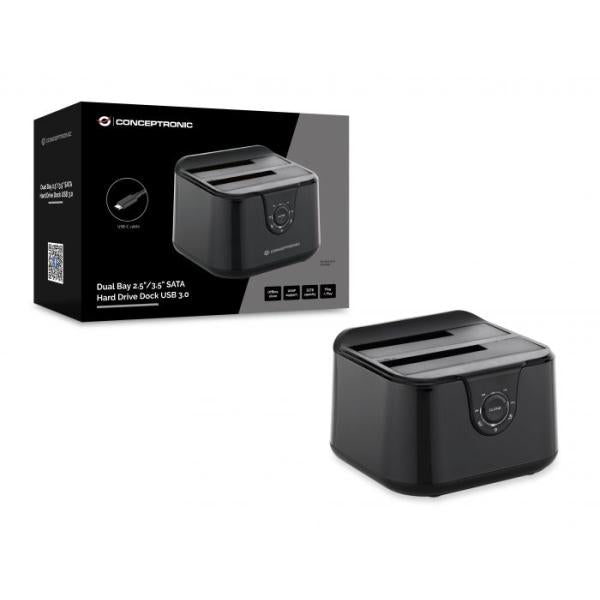 Conceptronic donn12b donn12b double baie 2.5 pouces 3.5 pouces sata disque dur dock usb 3.0