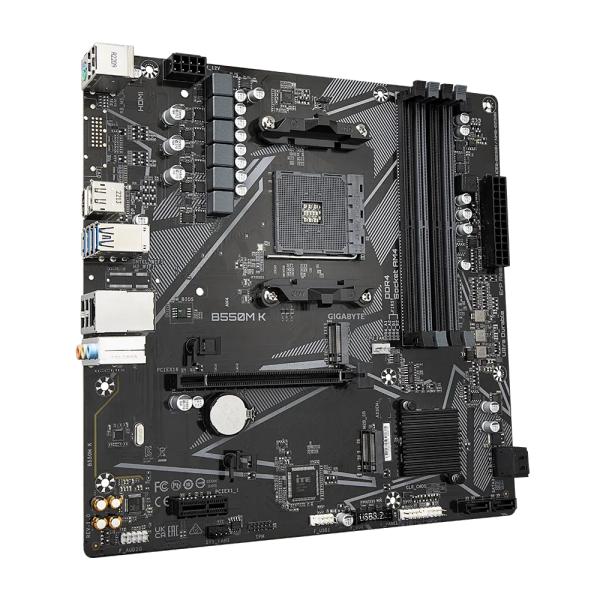 Gigabyte b550m k, amd, socket am4, b550, ddr4, double pcie 4.0 3.0 m.2