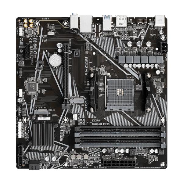 Gigabyte b550m k, amd, socket am4, b550, ddr4, double pcie 4.0 3.0 m.2