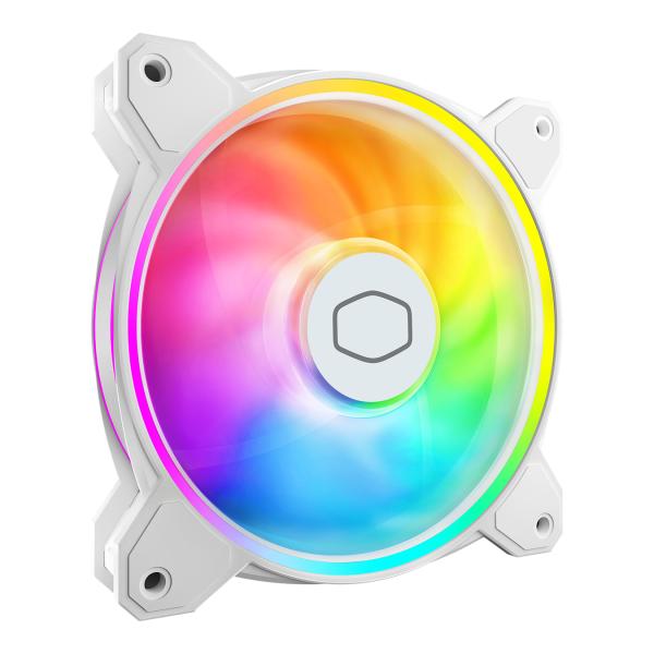 Cooler master mfl-b2dw-21np2-r2 masterfan mf120 halo2 édition blanche, 120mm, 27 db, 51.88 cfm, blanc
