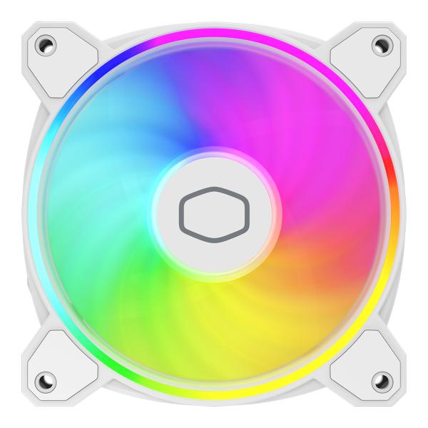 Cooler master mfl-b2dw-21np2-r2 masterfan mf120 halo2 édition blanche, 120mm, 27 db, 51.88 cfm, blanc
