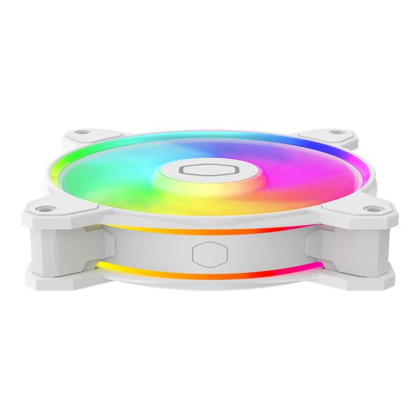 Cooler master mfl-b2dw-21np2-r2 masterfan mf120 halo2 édition blanche, 120mm, 27 db, 51.88 cfm, blanc