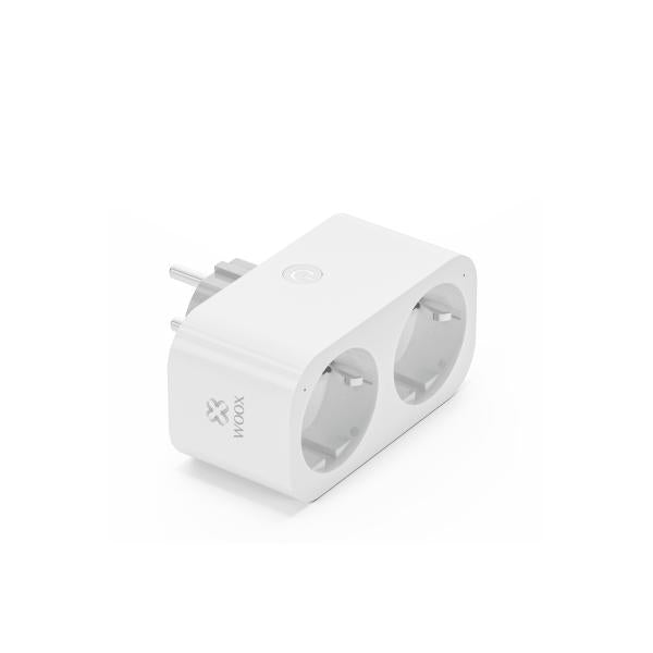 Prise double intelligente Woox R6153 avec compteur d'énergie et connexion à la terre