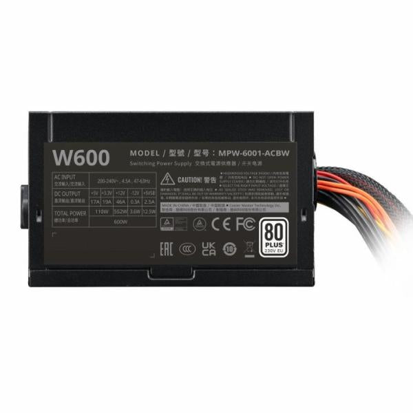 Cooler master mpw-6001-acbw-be1 elite nex blanc w600 230v, atx, 600w, 120mm, noir