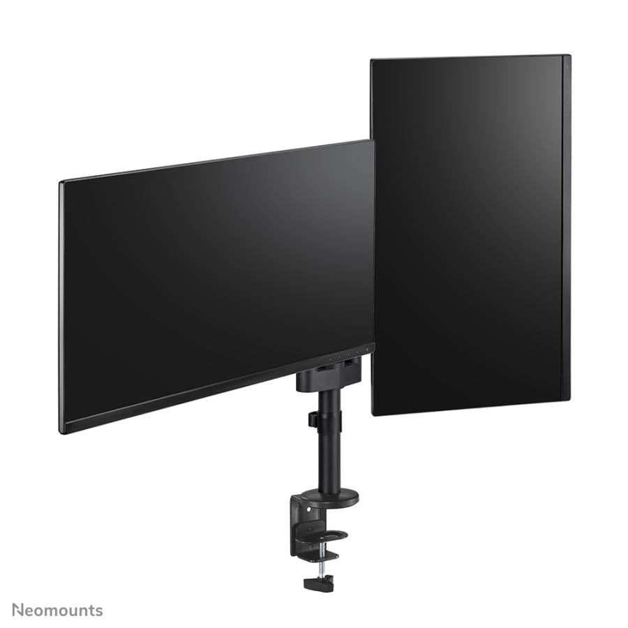 Bras pour moniteur de bureau Neomounts ds60-425bl2, passe-fil de serrage, 17 - 27, 8 kg, 100x100 mm, noir