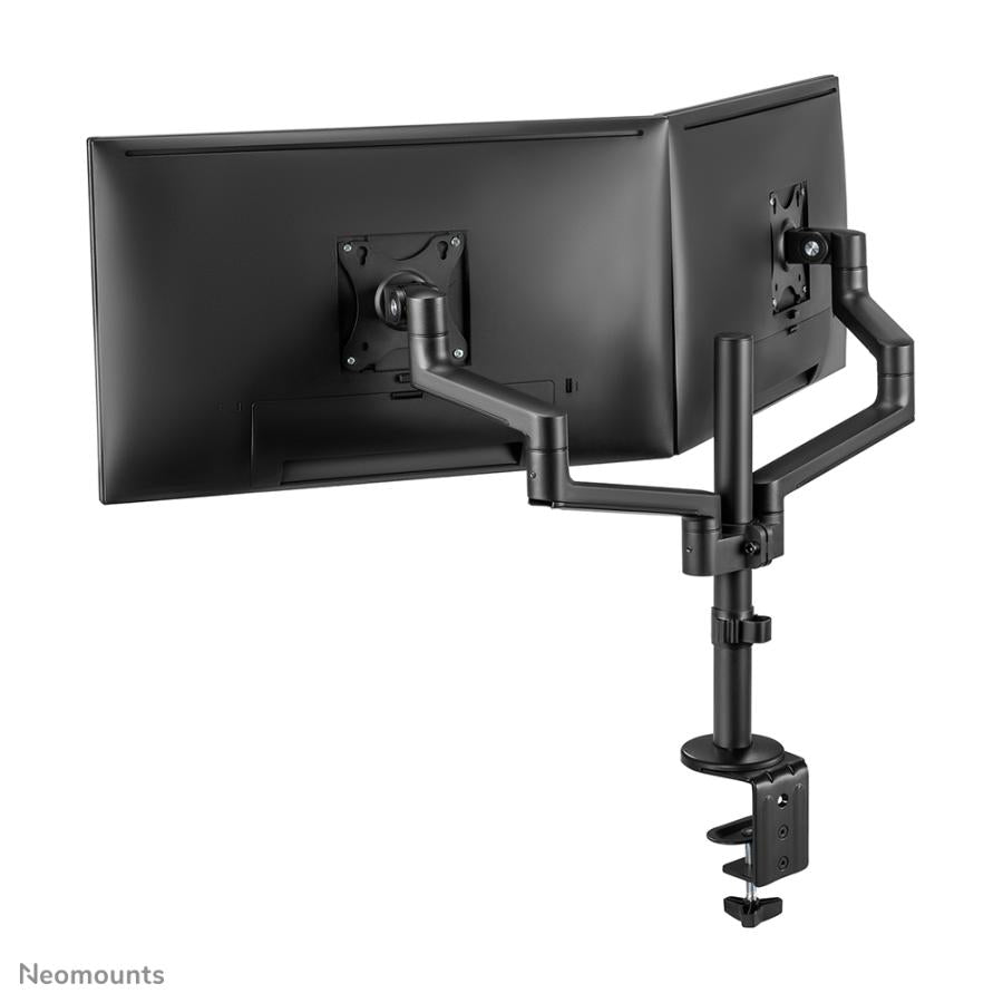 Bras pour moniteur de bureau Neomounts ds60-425bl2, passe-fil de serrage, 17 - 27, 8 kg, 100x100 mm, noir