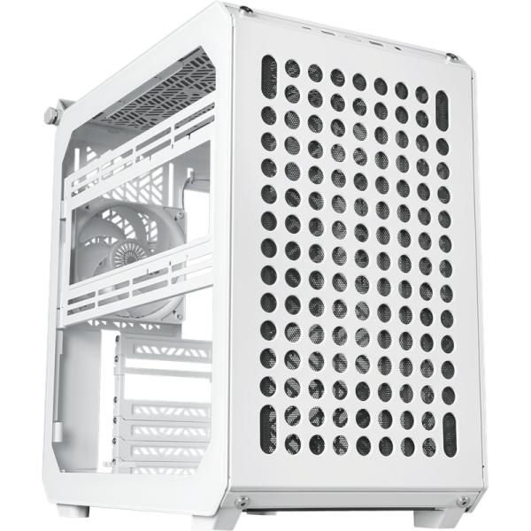 Cooler Master Q500-WGNN-S00 Que 500 Flatpack White, ATX, USB 3,2, 120 140 mm, refroidissement par eau prêt