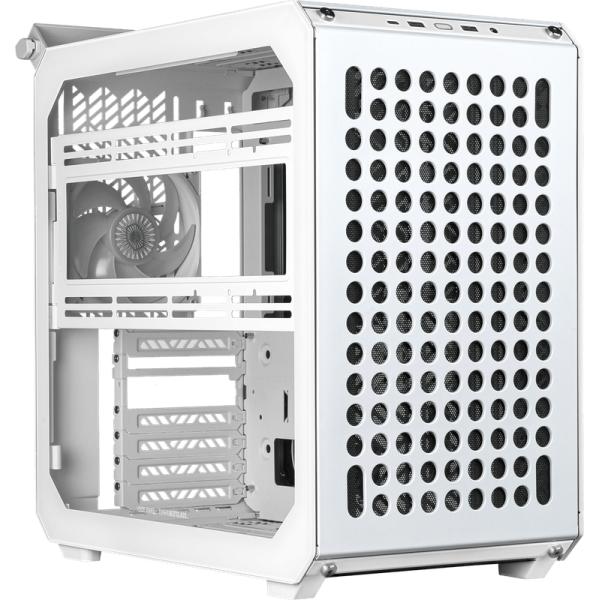 Cooler Master Q500-WGNN-S00 Que 500 Flatpack White, ATX, USB 3,2, 120 140 mm, refroidissement par eau prêt