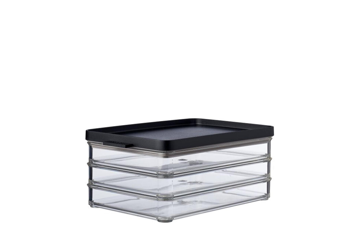 Boîte à viande Mepal omnia - 500 ml 3 couches - boîte de produits frais - noir