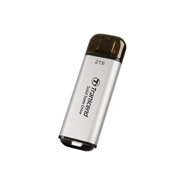 Transcend ts2tesd300s esd300s SSD externe, 2 to, USB type-c, 10Gbps, 1050 950 mo s, argent