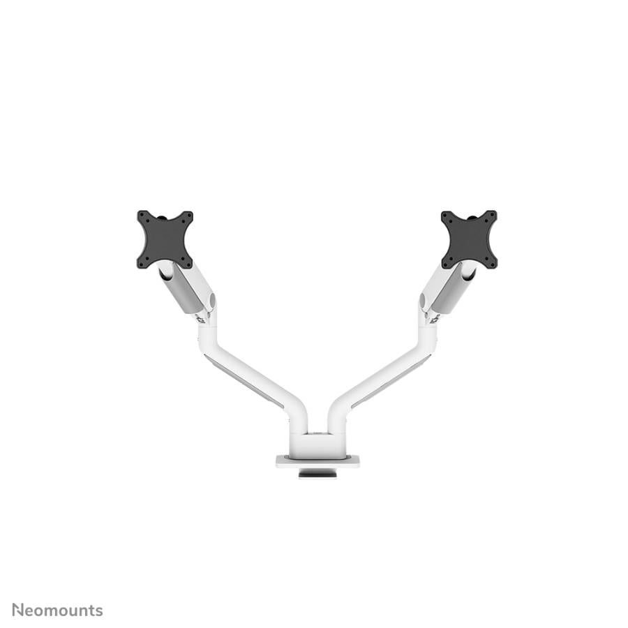 Neomounts ds70s-950wh2 support de bureau orientable, 2x 17 - 35, 18 kg, 100x100 mm, argent