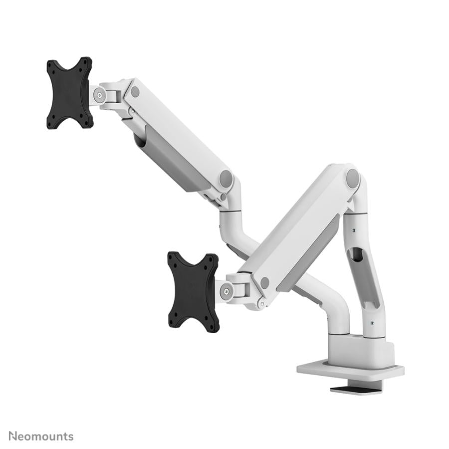 Neomounts ds70s-950wh2 support de bureau orientable, 2x 17 - 35, 18 kg, 100x100 mm, argent