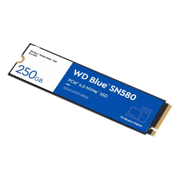 SSD Western Digital WDS250G3B0E Sn580 WD Blue, 250 Go, M.2 NVMe, PCIe Gen 4x4, 4 000 Mo s