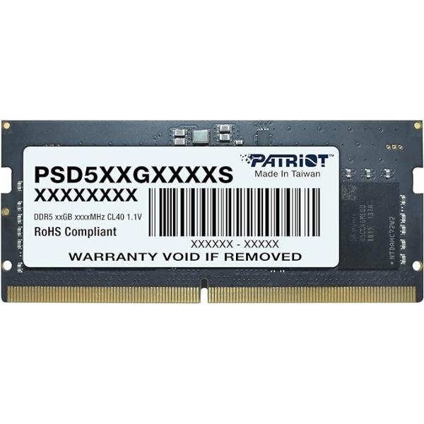 Patriot psd516g480081s ligne de signature so-dimm, 16 go, ddr5, 4800mhz, cl40, 1.1v