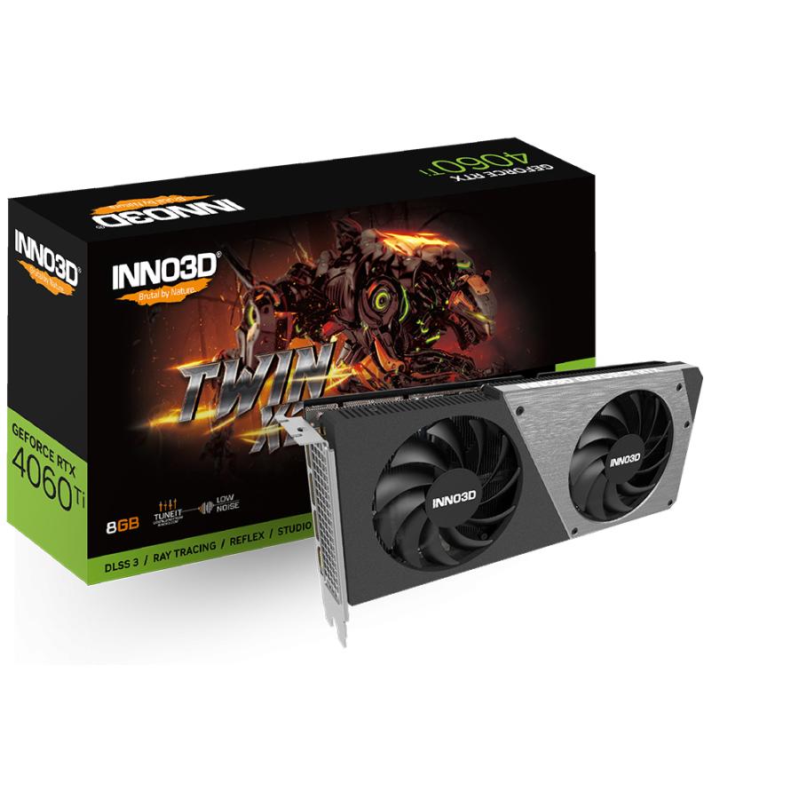 Inno3d N406T2-08D6-171153N GEFORCE RTX 4060 TI TWIN X2, 8GB GDDR6, 128-BIT, 2535, 18GBPS, 3XDP + HDMI