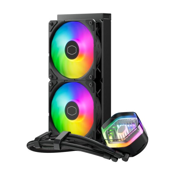 Cooler master mlx-d24m-a25pz-rw masterliquid 240 atmos argb, 4 broches, 2x 120mm, 690-2500 tr/min