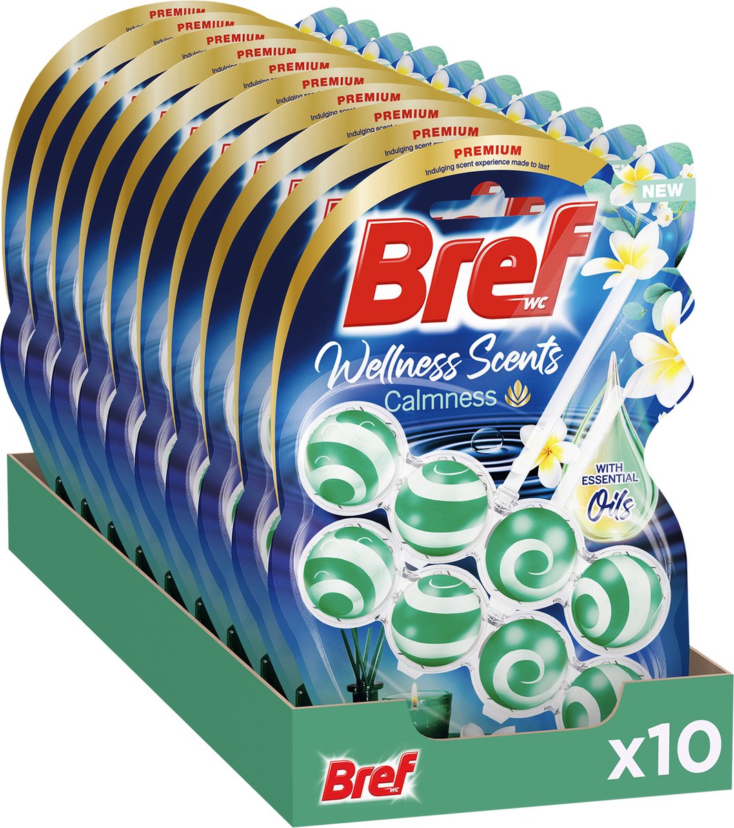 Bref - senteurs bien-être - calme - bloc sanitaire - expérience parfumée relaxante - pack économique - 10 x 2 pièces