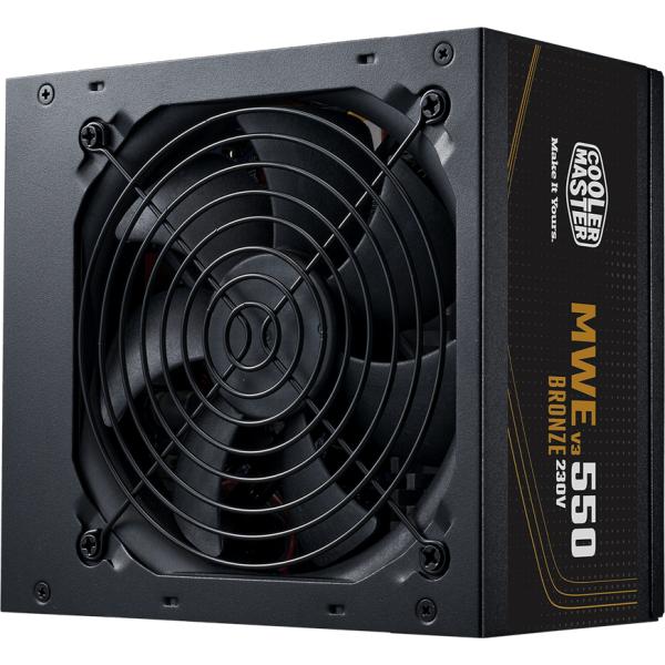 Cooler master mpe-5501-acabw-3beu mwe bronze v3 psu, atx, 550w, ventilateur hdb silencieux