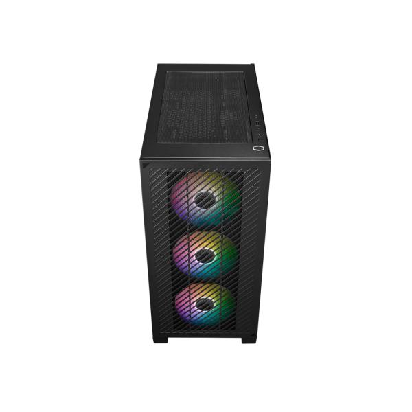 Cooler master e301-kgnn-s00 elite 301 noir argb, atx, fenêtre, usb 3.2 gen 1 type-c, 3x 120mm argb
