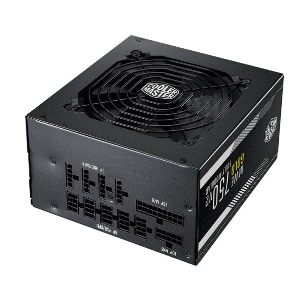 Cooler master mpe-7501-afaag-3eeu mwe gold 750 v2 atx3.1, 750w, 90% @typique, entièrement modulaire, 120mm