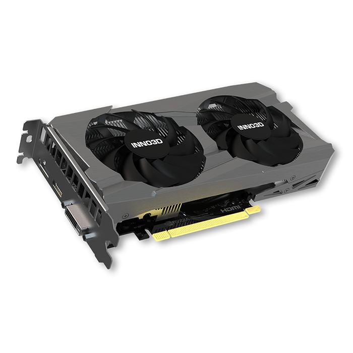 Inno3d n30502-06d6-1880va60 geforce rtx 3050, atx, 6 Go, gddr6, 96 bits, 168 Go, double ventilateur