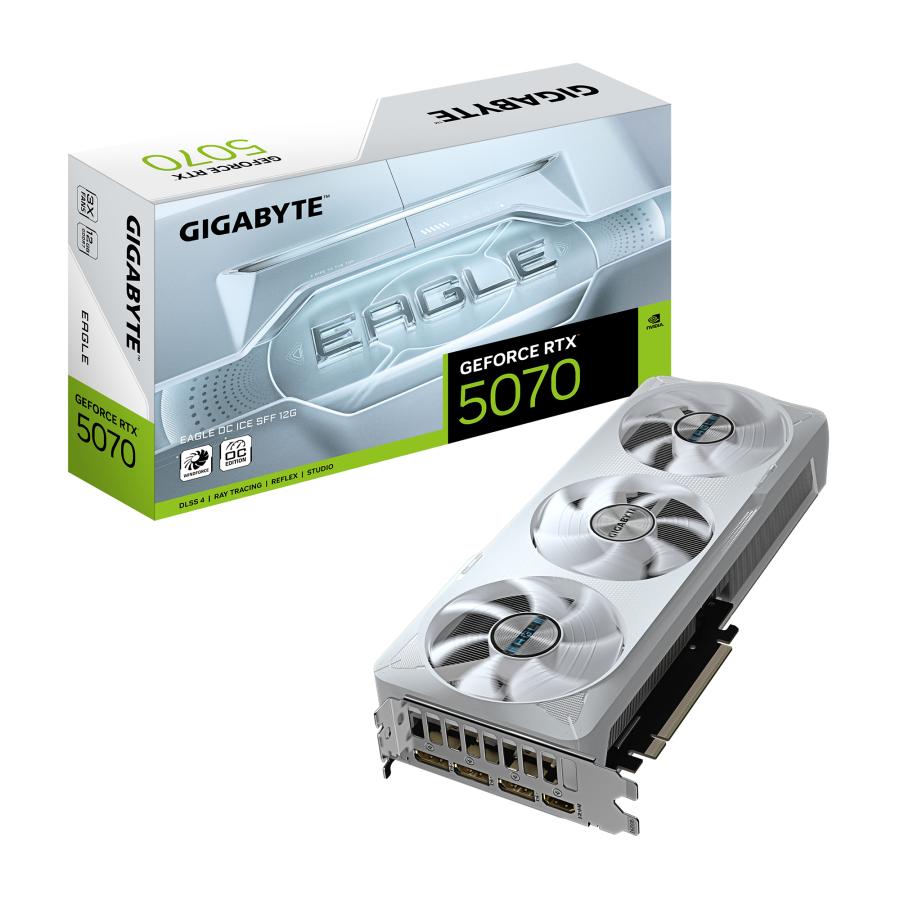 Gigabyte gv-n5070eagleoc ice-12gd geforce rtx 5070 eagle oc ice sff 12g, 12 go, gddr7, 192 bits