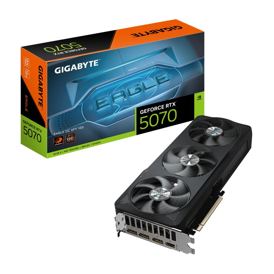 Gigabyte gv-n5070eagle oc-12gd geforce rtx 5070 eagle oc sff 12g, 12 go, gddr7, 192 bits, pcie 5.0