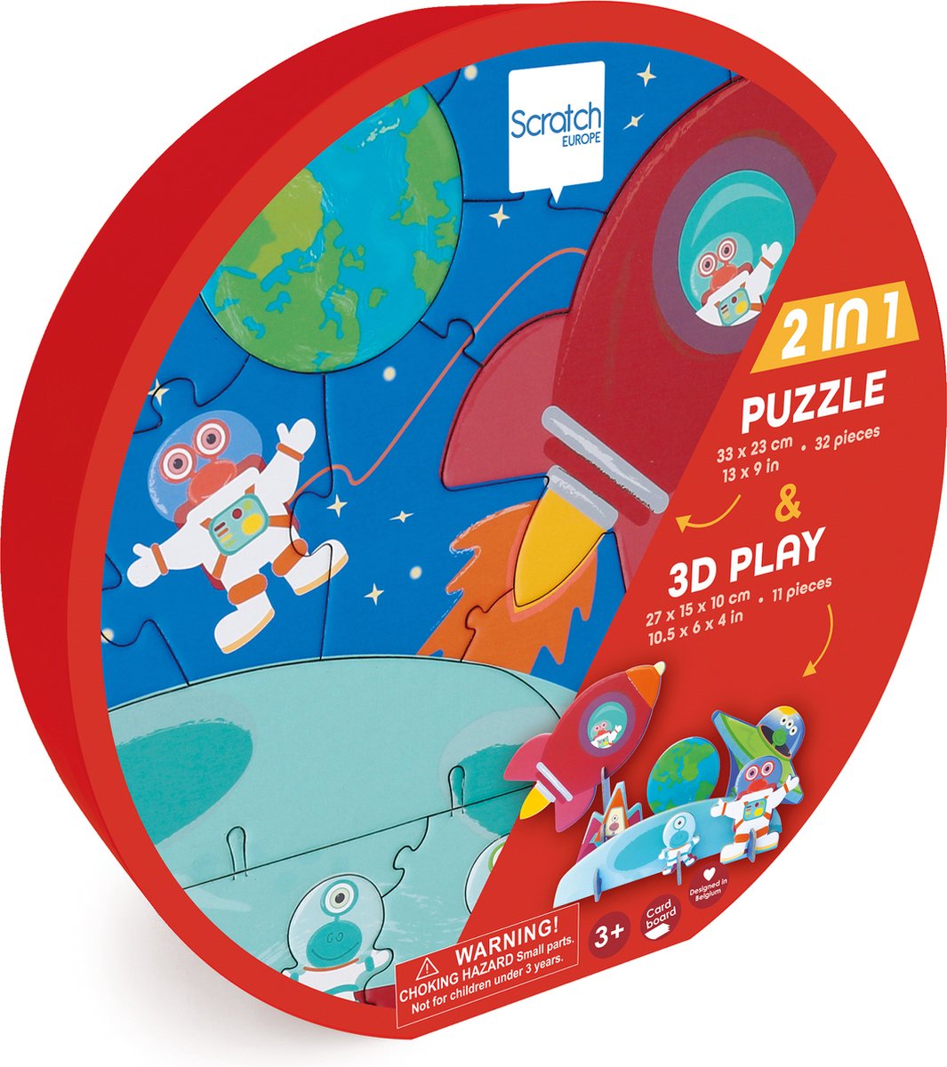 Puzzle à gratter 3d - espace