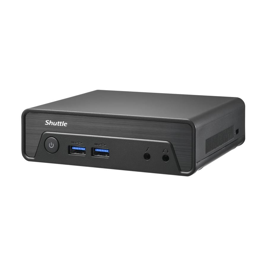 Shuttle ne10n nano pc, intel n 100 soc, ddr4, hdmi, dp, 6x usb, lan, sans ventilateur, 24/7, 65 w
